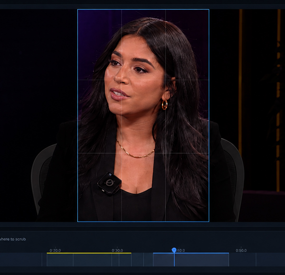 StreamCentral smart reframing interface